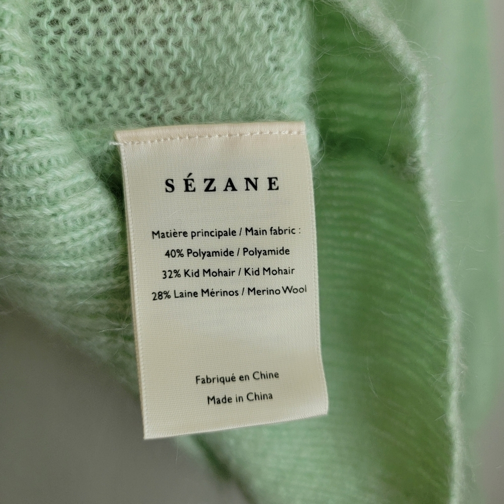 Sezane Alberto Jumper in Pastel Green size S - Picture 7 of 7